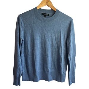 Banana Republic Women's Silk Cashmere Crewneck Sweater Blue Xs